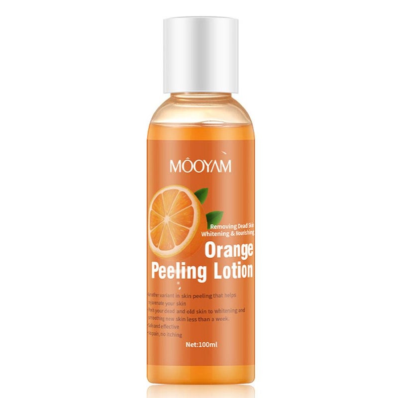 Orange peel exfoliating lotion, gentle exfoliating gel.